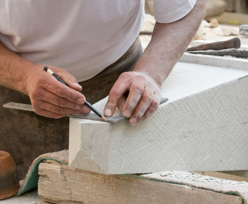 Headstone, memorial, shaping, stonemason, memorial stonemason, monumental